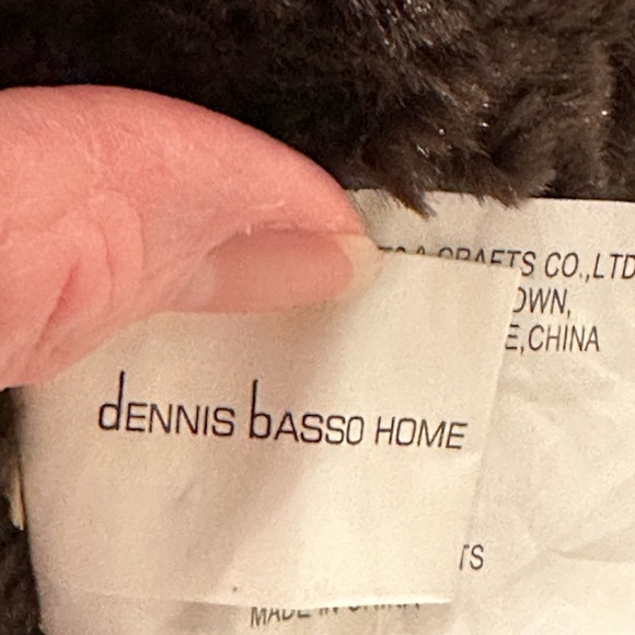 Dennis Basso Home Teddy Bear Plush Faux Fur Leopard Cheetah Spots Brown Tan - Picture 7 of 8